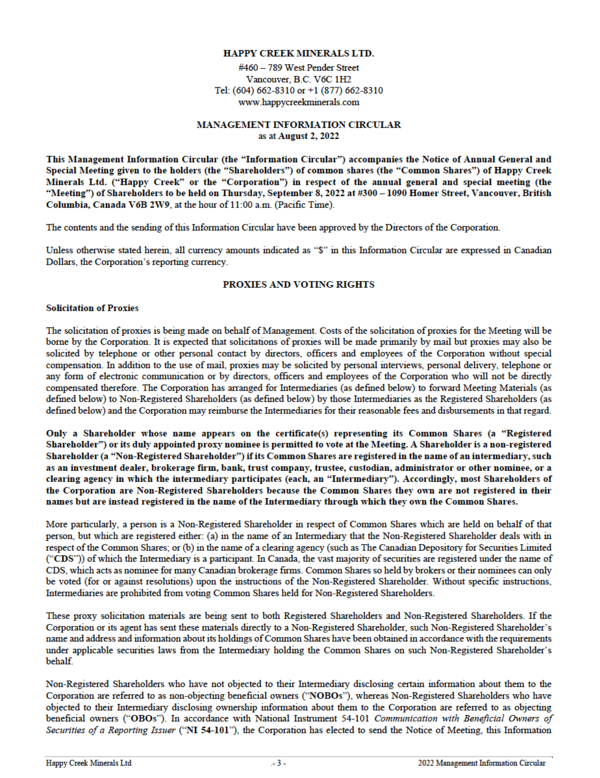 Management Information Circular
